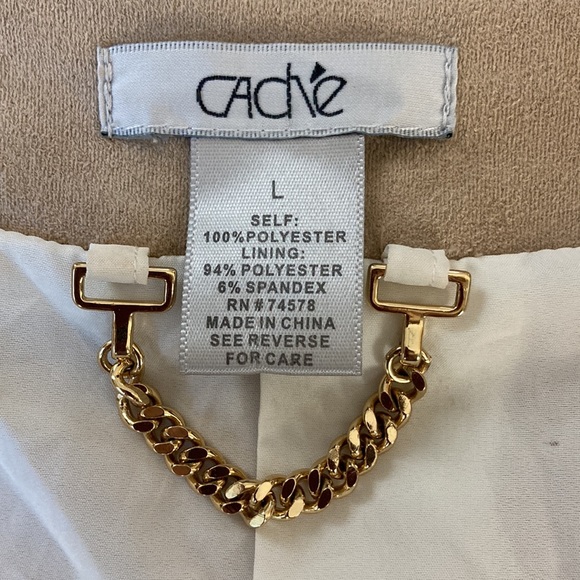 Cache Tan Faux Suede Fringed Jacket - Picture 3 of 15